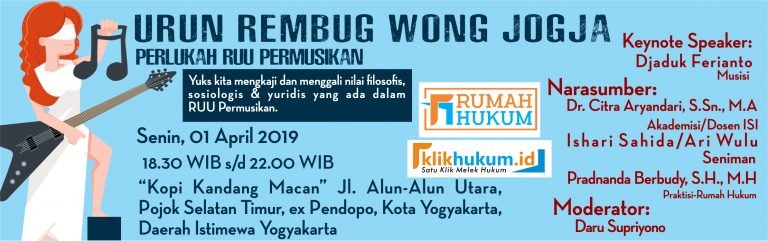 URUN REMBUG WONG JOGJA. PERLUKAH RUU PERMUSIKAN?